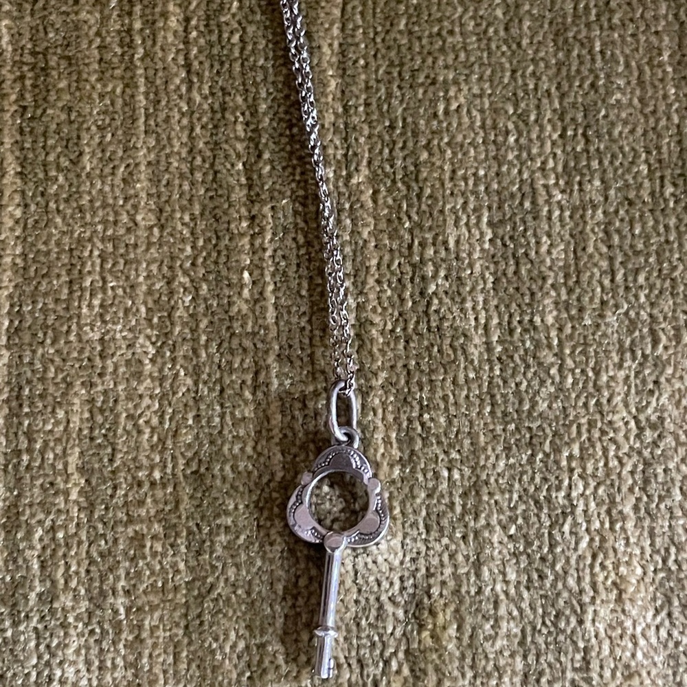 Tacori Sterling Silver Bracelet + Key Necklace Set